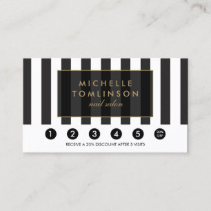 Svart och vitt Rand-förmånskort Lojalitetskort