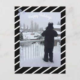 Svart och vitt Rand-Helgdag-foto Helg Vykort