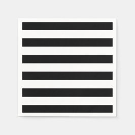 Svart och vitt rand. Modern Halloween fest Pappersservett