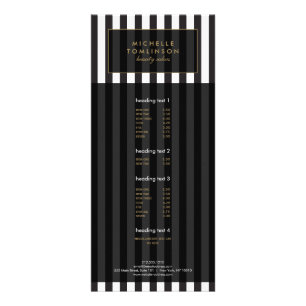 Svart och vitt Rand-Salon III-rackkort Reklamkort