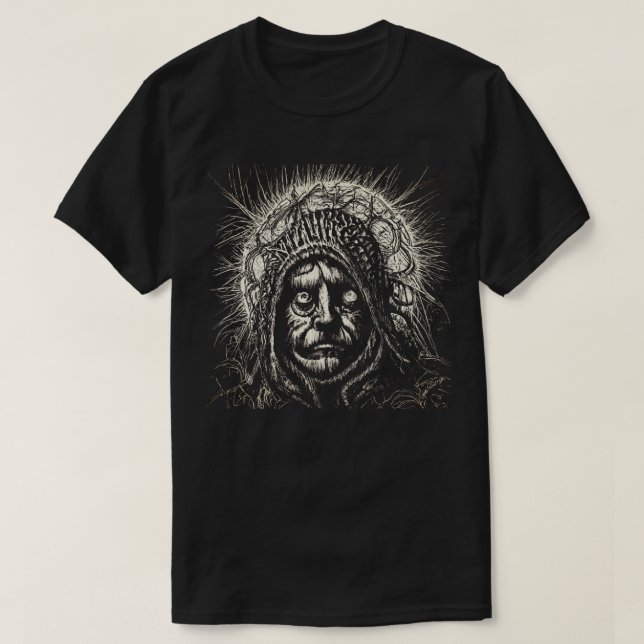 Svart och vitt ritbord T-Shirt (Design framsida)