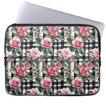 Svart och vitt skäggigt med Rosa Camellias av läde