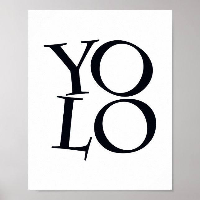 Svart och vitt skandi-typografisk inspiration poster (Framsidan)