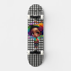 Svart och vitt skateboard