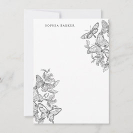 Svart och vitt sketchat-skifferpapper anteckningskort