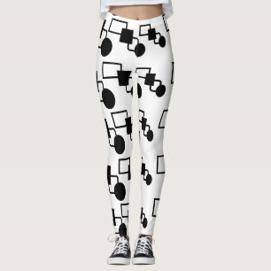 Svart och vitt skinn leggings