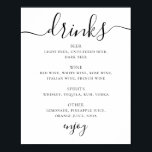 Svart och vitt skript, bröllop drinkar pub poster<br><div class="desc">Svart och vitt skript bröllop-drycksmeny poster. Lämpligt för födelsedag,  årsdag och andra party. Kontakta mig om du behöver fler artiklar.</div>