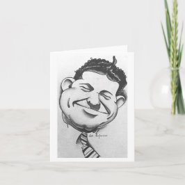 Svart och vitt, Smiling Man-kort, blank insida Kort
