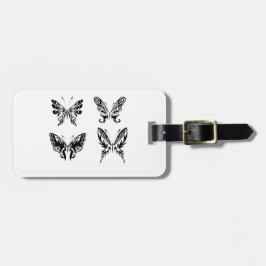 Svart och vitt smör bagagebricka