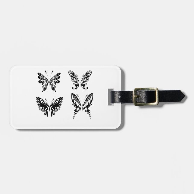 Svart och vitt smör bagagebricka (Horisontell Framsida)