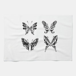 Svart och vitt smör kökshandduk