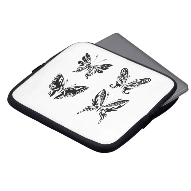 Svart och vitt smör laptop fodral (Framsida topp)