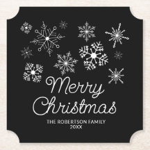 Svart och vitt Snöflingor jul Party