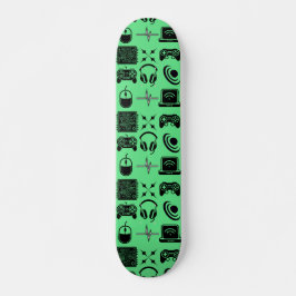 Svart och vitt speltema mini skateboard bräda 18,5 cm