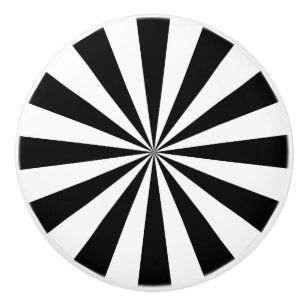 Svart och vitt spiral-pinhjul knopp