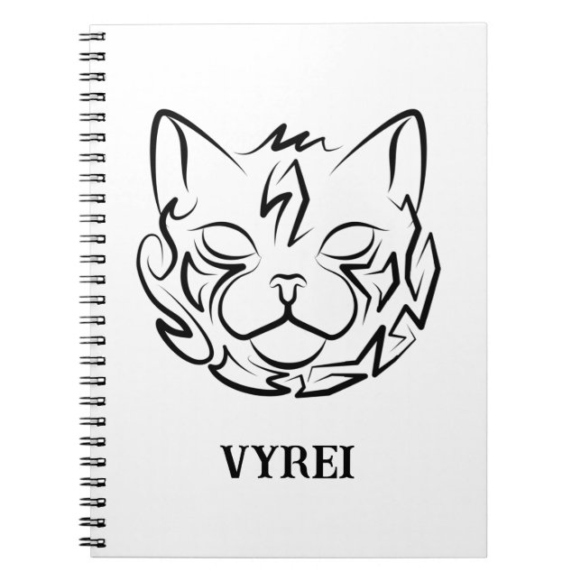 Svart och vitt stamkött anteckningsbok (Framsidan)