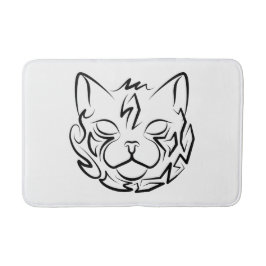 Svart och vitt stamkött badrumsmatta