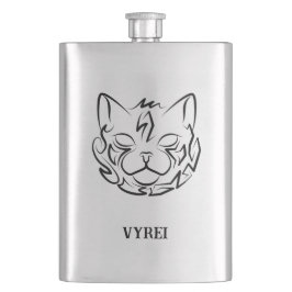 Svart och vitt stamkött fickplunta