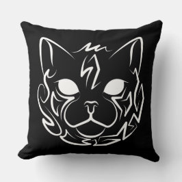 Svart och vitt stamkött kudde