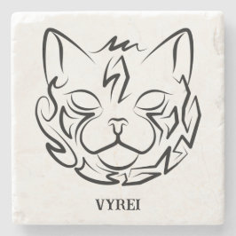 Svart och vitt stamkött stenunderlägg