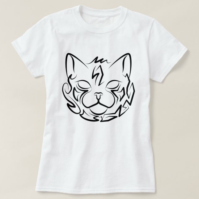 Svart och vitt stamkött t shirt (Design framsida)