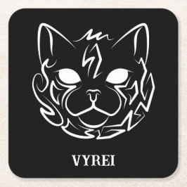 Svart och vitt stamkött underlägg papper kvadrat