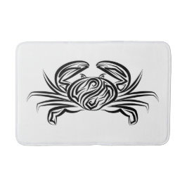 Svart och vitt stamkrabba badrumsmatta