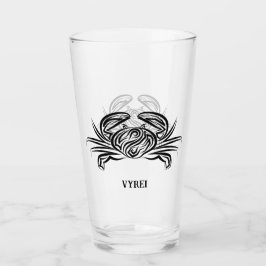 Svart och vitt stamkrabba glaskopp