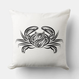 Svart och vitt stamkrabba kudde