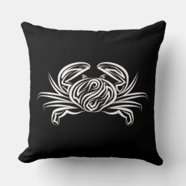 Svart och vitt stamkrabba kudde