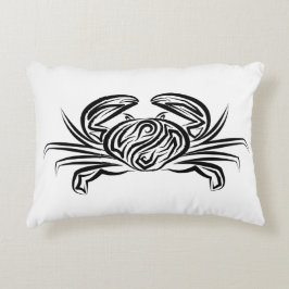 Svart och vitt stamkrabba prydnadskudde