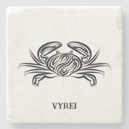 Svart och vitt stamkrabba stenunderlägg