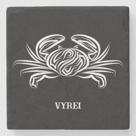 Svart och vitt stamkrabba stenunderlägg