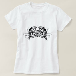 Svart och vitt stamkrabba t shirt