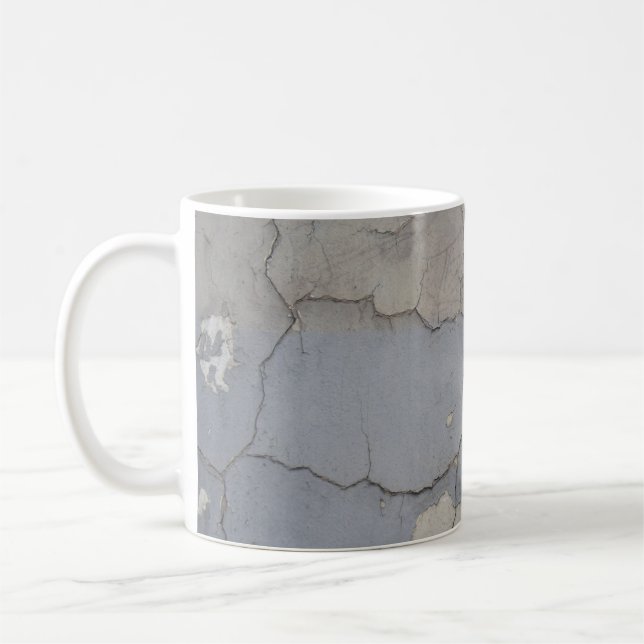 Svart och vitt stenfragment kaffemugg (Vänster)