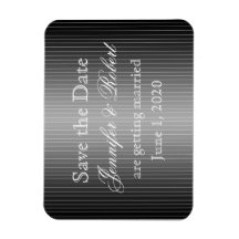 Svart och vitt Streck Heart Spara datum