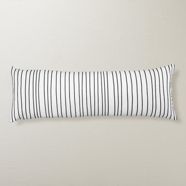 SVART OCH VITT STRIPED HANDMADE STRIPEKT KROPPSKUDDE (Baksidan)
