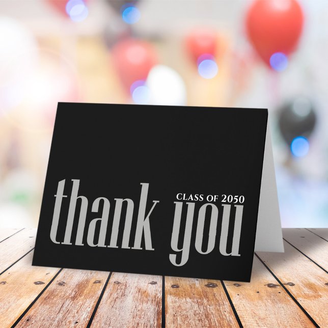 Svart och vitt Studenten enkelt Kort (Skapare uppladdad)