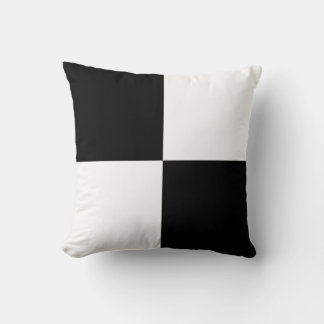 Svart och vitt styrda minimalistiska mönster kudde