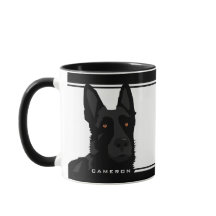 Svart och vitt, svart, tyskt skäggigt namn