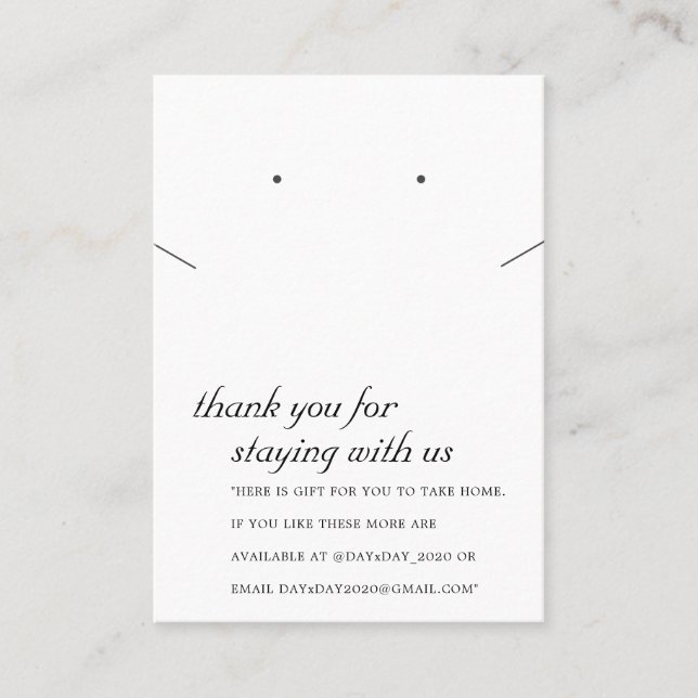 SVART OCH VITT TACK NECKLACE EARRARD-KORT PLACERINGSKORT (Framsida)