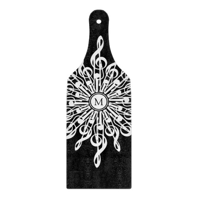 Svart och vitt trälskrensat Monogram (Framsidan)