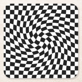 Svart och vitt, utskrivet kontrollerbord underlägg papper kvadrat