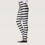Svart och vitt vågrät rand leggings<br><div class="desc">Svart och vitt vågrät rand</div>