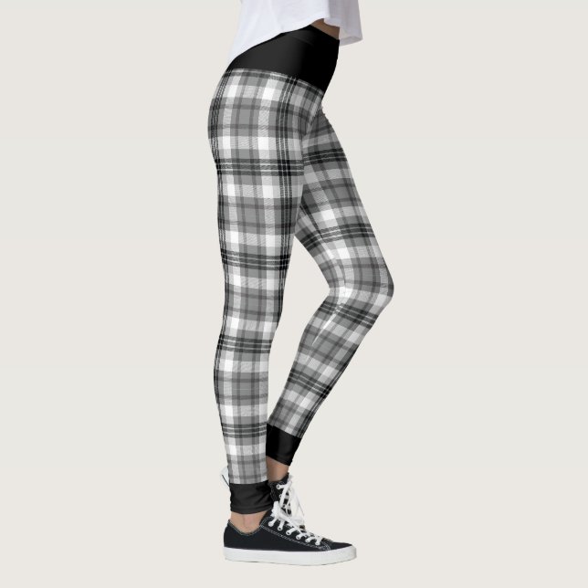 Svart och vitt vällört leggings (Höger)