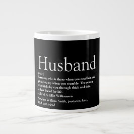 Svart och Vitt Världens Bästa Make Roligt Citat Jumbo Mugg