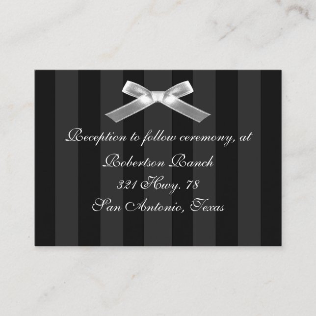 Svart och vitt visitkort tilläggskort (Framsida)