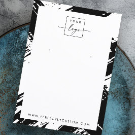 Svart och vitt visning för borststrokset visitkort