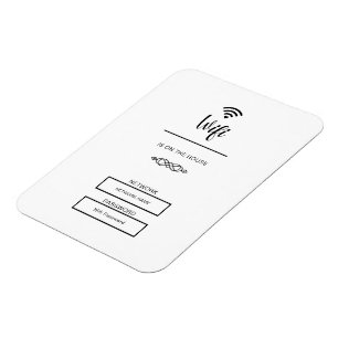 Svart och vitt WiFi-lösenord för hemmet Magnet