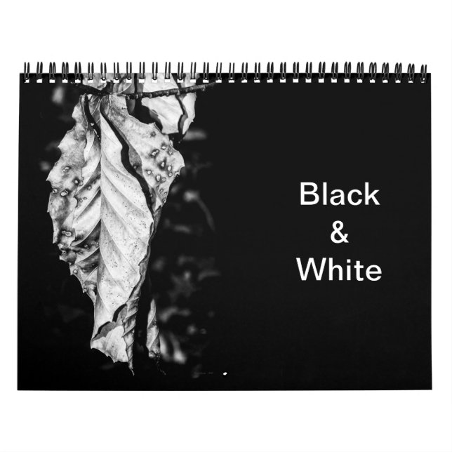 Svart. och White Calendar Kalender (Omslag)